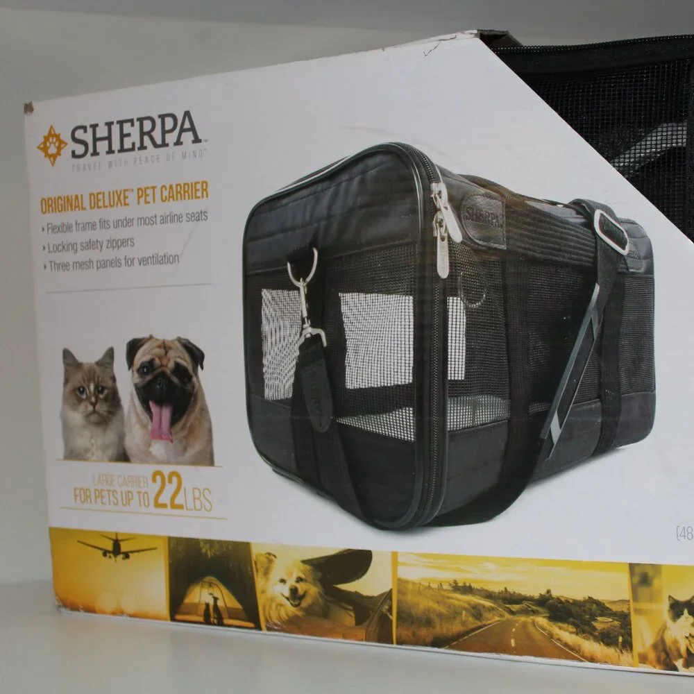 Sherpa Original Deluxe Pet Carrier Dog Cat On-Board Travel Bag 22lb Large
